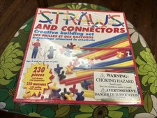 Roylco 230 Piece Straws and Connectors Building Set STEM #6085 1998 Sealed NOS