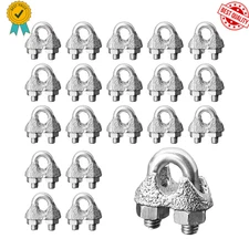 20PCS 1/8"inch Wire Rope Clamp Stainless Steel M3 Wire Cable Clamps