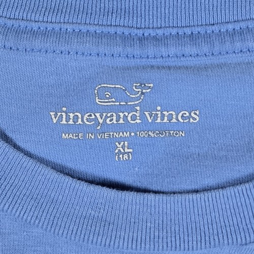Vineyard Vines Boys Sz XL 18 Blue Pocket T-Shirt - Picture 3 of 7