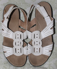 Clarks Collection Leather Slingback Slip On Sandals Soft Cushion Women's 10W