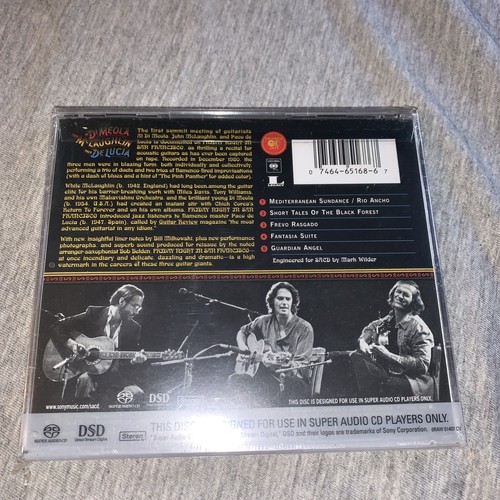 Al Di Meola, Mclaughlin, De Lucia Friday Night In San Francisco SACD New Sealed - Imagen 2 de 2