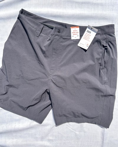 Saxx Go To Town 2N1 grau 9" Shorts Größe 36 neu mit Etikett