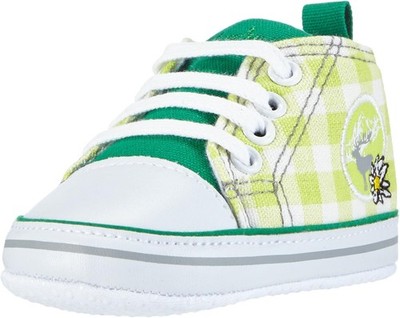 Playshoes Baby Sneakers Sneaker Plaid Crawling & Slippers, Green, 17 EUR