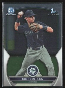 Colt Emerson 2023 Bowman Draft Chrome B #BDC-42 Seattle Mariners