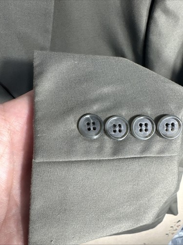 Jos A Bank 48XL Solid Taupe Brown/Gray 42x32.5 2 Piece Suit Cotton Poly 2 Button - Picture 3 of 18