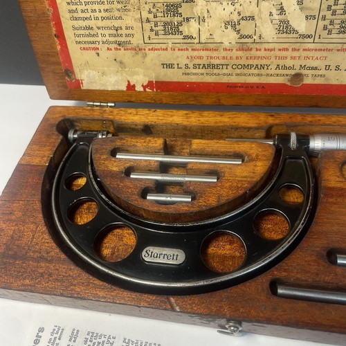 Starrett No. Juego de pinzas de 224 micrómetros AA - Herramienta de precisión de rango de 0-4" EE. UU. DE COLECCIÓN-2 - Imagen 11 de 21