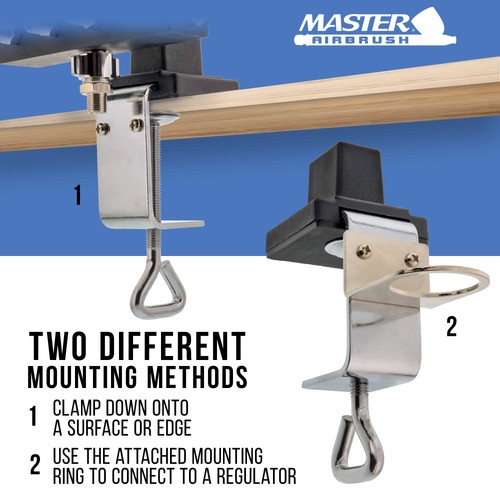 Airbrush Holder Station with 4-Way Air Splitter Manifold, Holds 4 Airbrushes - Picture 5 of 5