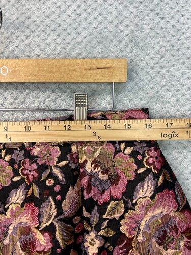Vintage Scott McClintock Damen Rock Metallic Blumen Brokat Jacquard Schlitz Gr. 16 - Bild 12 von 13