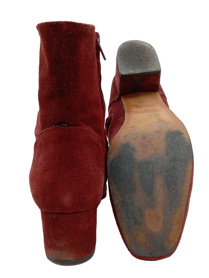 MANGO Botas con cremallera Mujeres Botines Talla EU 39 rojo elegante - Imagen 2 de 4