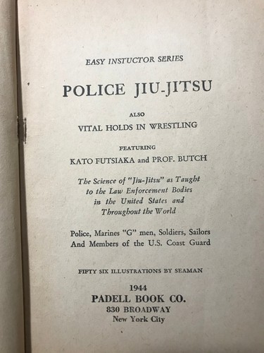 Vintage 1944 Book Police Jiu-Jitsu Illustrateed - Bild 2 von 10