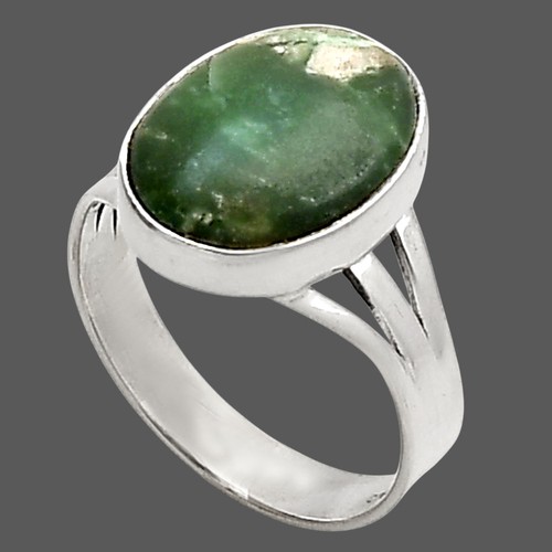 Natural Utah Variscite 925 Sterling Silver Ring s.10 Jewelry R-1003 - Picture 2 of 5