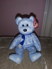 TY - The Beanie Babies - 1999 Holiday Teddy blue  - Vintage 1999