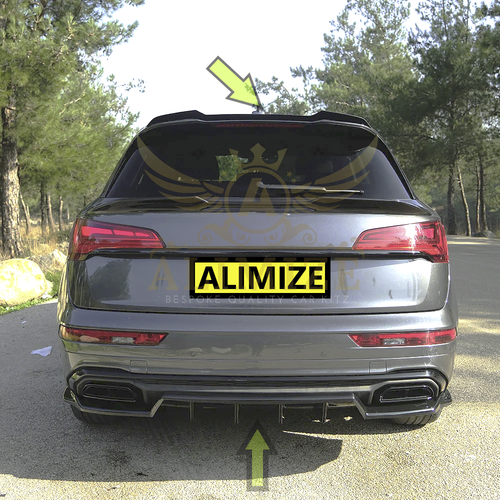 Für AUDI Q5 SQ5 S-LINE 2020+ LIPPE SPLITTER DIFFUSOR GAMASCHEN HECKSPOILER SCHWARZ - Bild 10 von 20