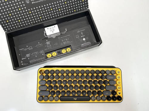 Logitech Pop Keys Blast Wireless- Yellow/Black. NO DONGLE - Picture 2 of 9