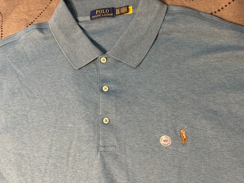 RALPH LAUREN CLASSIC FIT HEATHER BLUE POLO SHIRT SIZE 3XLT MEN NEW NO TAGS $125 - Picture 2 of 7