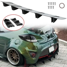 For Hyundai Veloster Rear Bumper Diffuser 10-Fin Splitter Spoiler Shark Body Kit