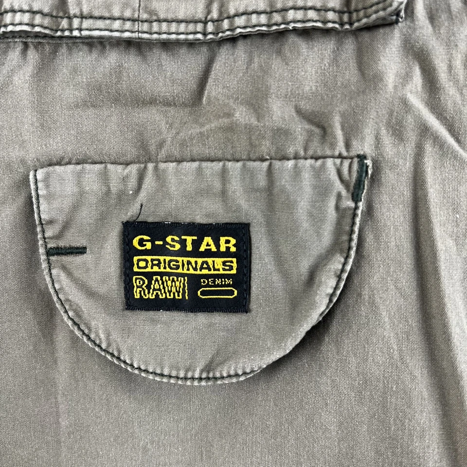 G-STAR RAW Halo Corsair shirt olive drab button long sleeve Mens Size XXL cotton - image 2 of 4