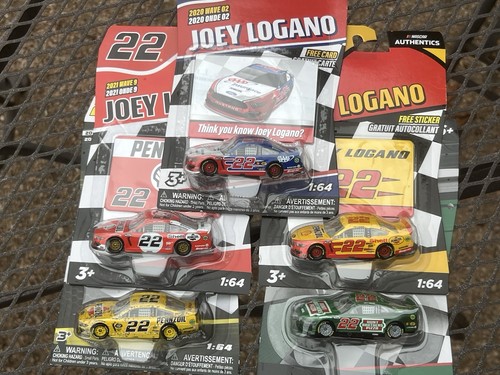 5 JOEY LOGONO NASCAR AUTHENTICS 1:64 Cars NEW in Packages - Picture 12 of 16