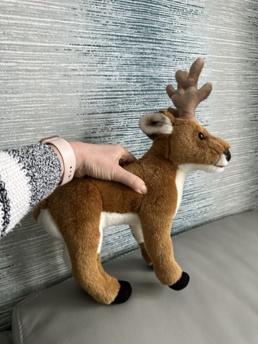 Juguete suave de tacto suave Dowman peluche ciervo ciervo peluche patas posables - Imagen 5 de 10