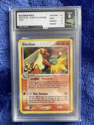 ENDING SOON- BLAZIKEN Ruby Sapphire EX Battle Stadium Holo 3/109 - PSA 6 EX - Picture 1 of 3