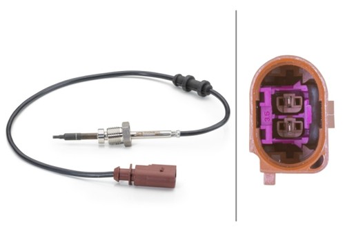 Sensor Abgastemperatur HELLA 6PT 014 494-061 für VW PASSAT 3C2 3C5 CC 357 365 B6 - Bild 1 von 5