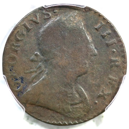 1772 V 6-72A R-6 PCGS VG 10 Machin's Mills Colonial Copper 1/2p - Picture 1 of 3