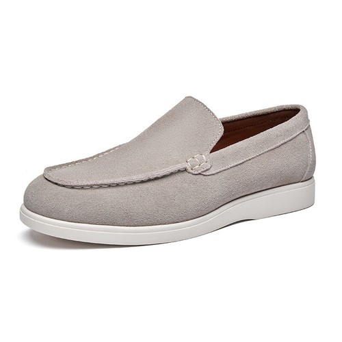 Italienischer Stil Echt Wildleder Leder Slipper Halbschuhe Herren Flach Schuhe Freizeit Business - Bild 29 von 29