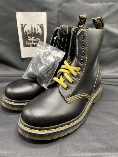 Dr Doc Martens 1460 Pascal Black Leather Lace Up Boots Mens US 4 Wmns US 5 New - Picture 11 of 12