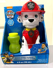 NEW Toy Paw Patrol Marshall Action Bubble Blower With Bubbles 8" Figure NEW