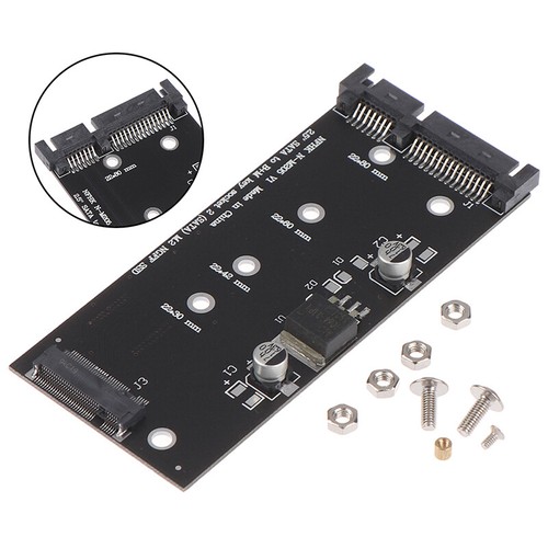 B+M key M.2 SSD NGFF To 2.5 Inch 15 Pin SATA 3 PC Converter Adapter Black 1p.Z0