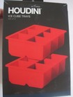 Houdini Ice Cube Trays Red Silicone New 