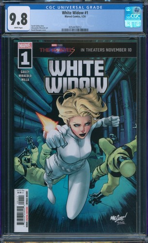 White Widow #1 CGC 9.8 David Marquez Cover A Marvel 2023 White Pages Just Graded - Picture 3 of 4