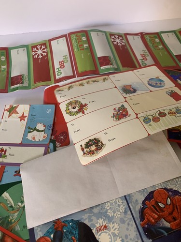 Vintage Christmas Holiday Gift Tags 80s Mixed Unknown Amount - Picture 8 of 10