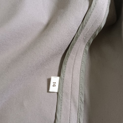 Doncaster Jacket Womens 14 Beige Snap Mock Neck Collar Pockets Shoulder Pads - Picture 11 of 15