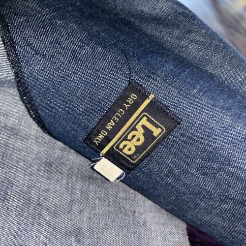 Vtg. Lee Cotton Denim Jean Leisure Suit Jacket Blazer Pockets Sz 42L Rockabilly - Picture 14 of 15