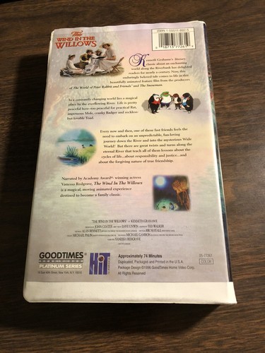 The Wind In The Willows VHS, 1998, Clamshell - Picture 2 of 3