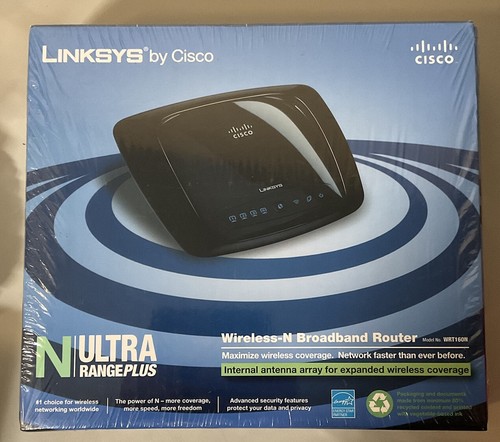 Cisco Linksys by Cisco N Ultra Range Plus Wireless-N Broadband Router WRT160N - Picture 1 of 2