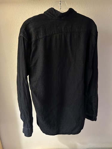 Camisa Taylor Stitch Para Hombre GRANDE Talla 42, Azul Marino Oscuro Algodón Índigo Botón Bolsillo - Imagen 6 de 7