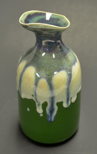 Handgefertigte farbige Glasur Keramik Vase 5 3/4" Höhe x 3" Breite GMD-01 - Bild 2 von 2