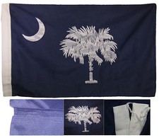3x5 Embroidered Sewn State South Carolina Sleeve 600D 2ply Nylon Flag 3'x5'