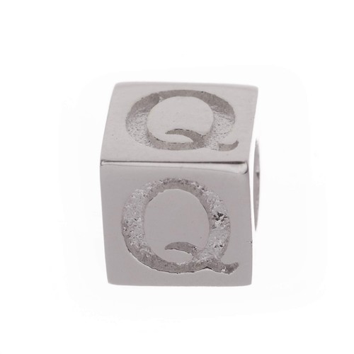 925 Sterling Silver Initial Charm – A–Z Cube Pendant – Personalised Gift - Picture 21 of 24