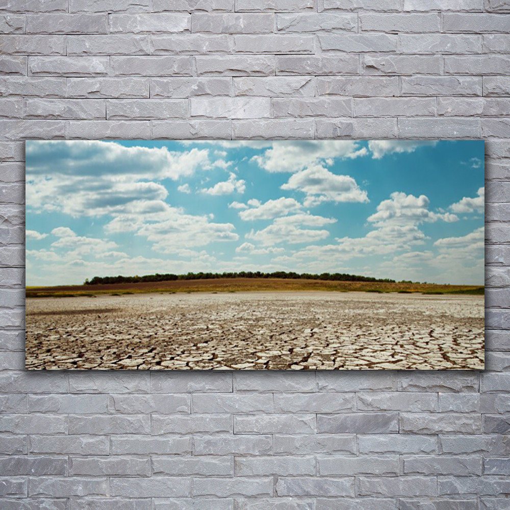 Impression paysage désert sur verre acrylique 120x60 cm tableau mural panoramique