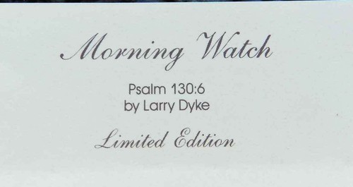Larry Dyke Morning Watch Psalm 130:6 Landscape House Cabin Snow S/N Ltd Ed - Picture 11 of 12
