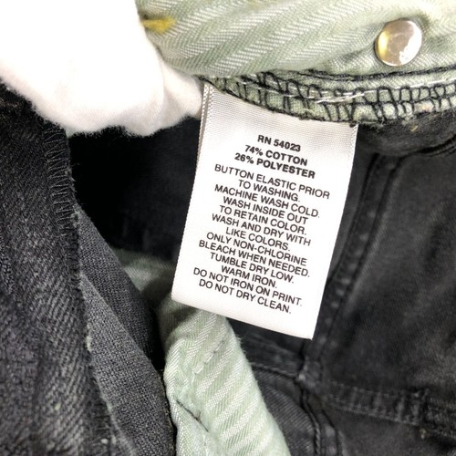 GAP Boys Teen 14 Straight Leg Jeans Stone Wash Green Black Dark Wash - Picture 8 of 11