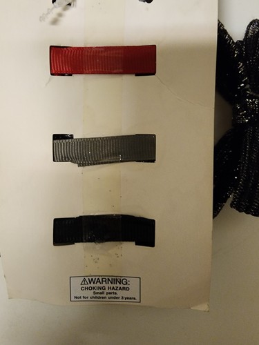 Cat & Jack Toddler Girls' One Headband & Three Clip Set Red/Black/Sliver  - Picture 2 of 2