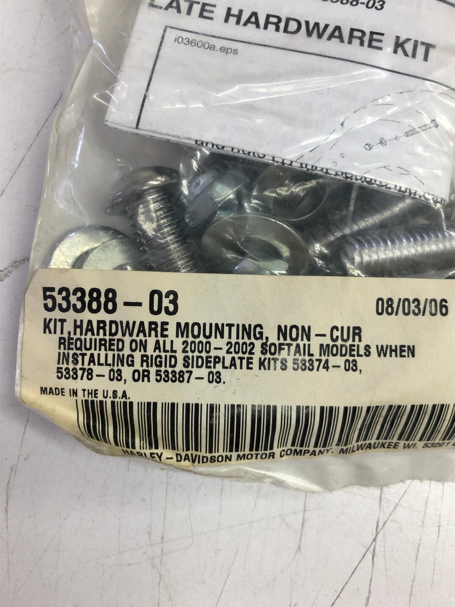 Harley Davidson Genuine NOS Softail Side plate Hardware Kit Harley Davidson Genuine NOS Softail Side plate Hardware Kit