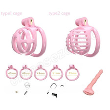Ventilate Male Chastity Cage Chastity Device Small Locks for Men Resin Rings