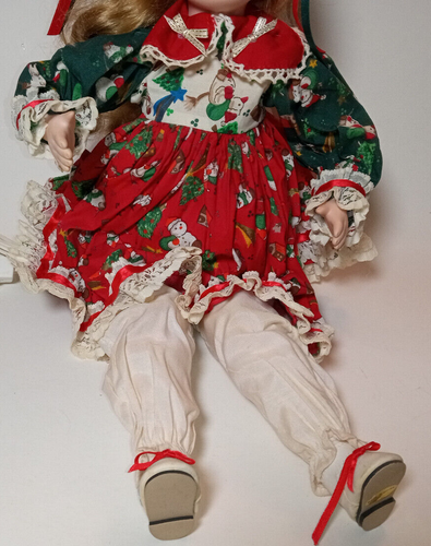Muñeca animada vintage Santa's Best Valerie 16" porcelana en caja probada y funciona - Imagen 4 de 14