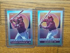 VLADIMIR GUERRERO JR 2021   CHRONICLES OVERDRIVE SILVER HOLO #12 & Javier Baez 1
