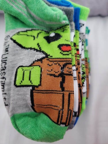 NWT Star Wars Mandalorian Boy's Shoe Size 4-6 No Show Socks 12 Pack - Picture 3 of 3